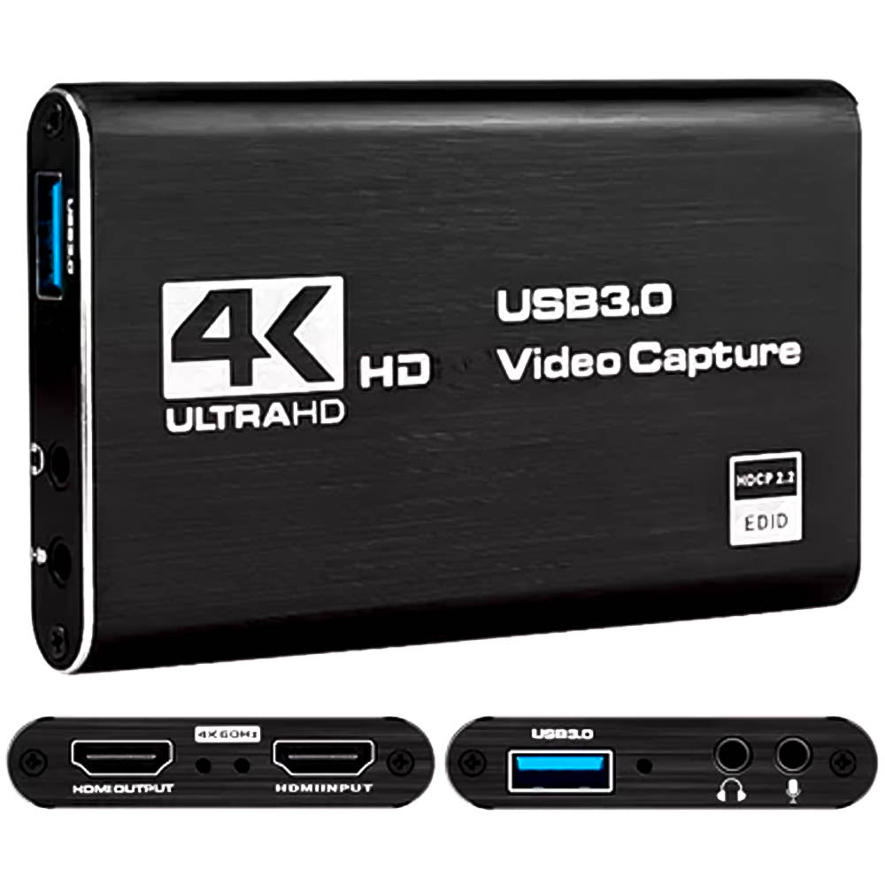 Placa de Captura de Vídeo 4k 60fps HDMI USB 3.0 Plug And Play - Xcap