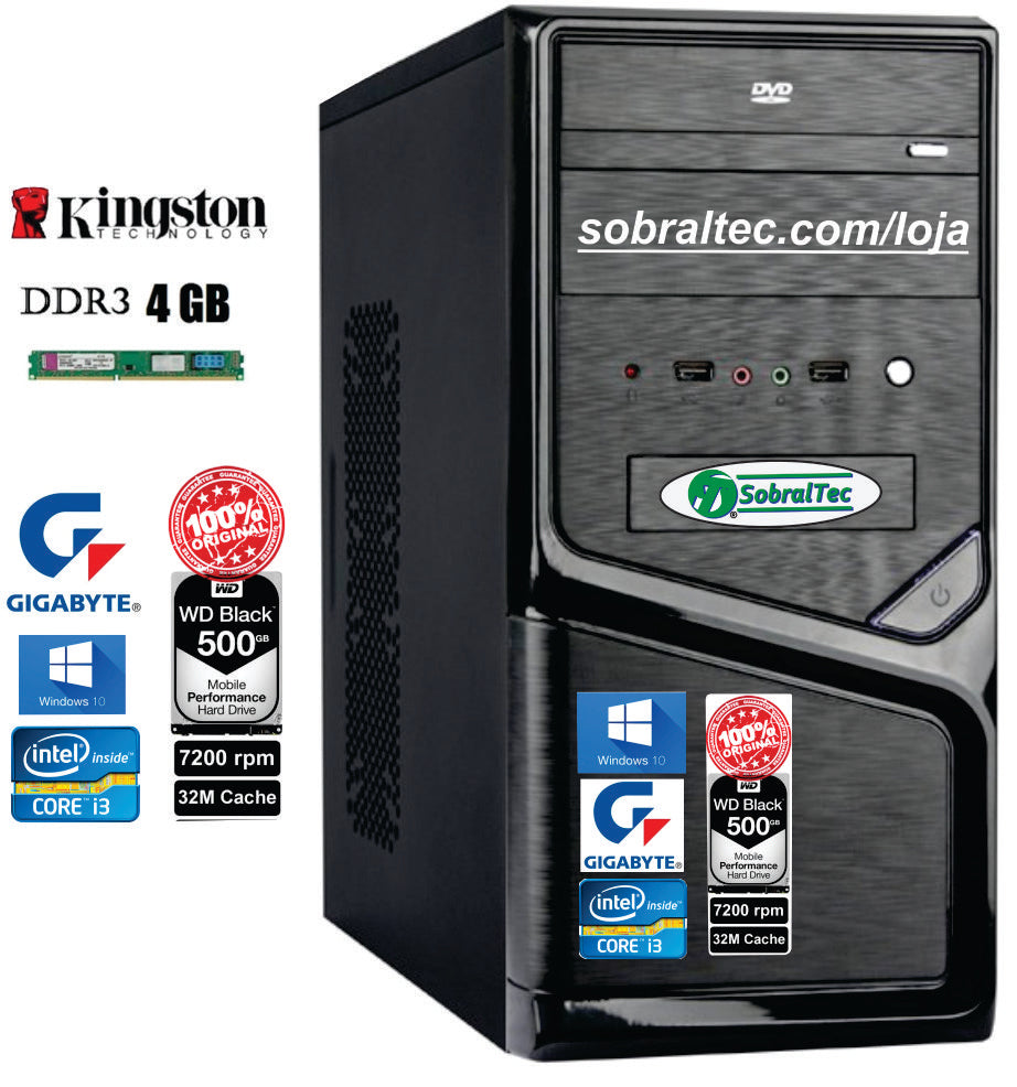 Computador Junior i-3 Hd 320 + Ssd 120 gb 4 gb de Memoria