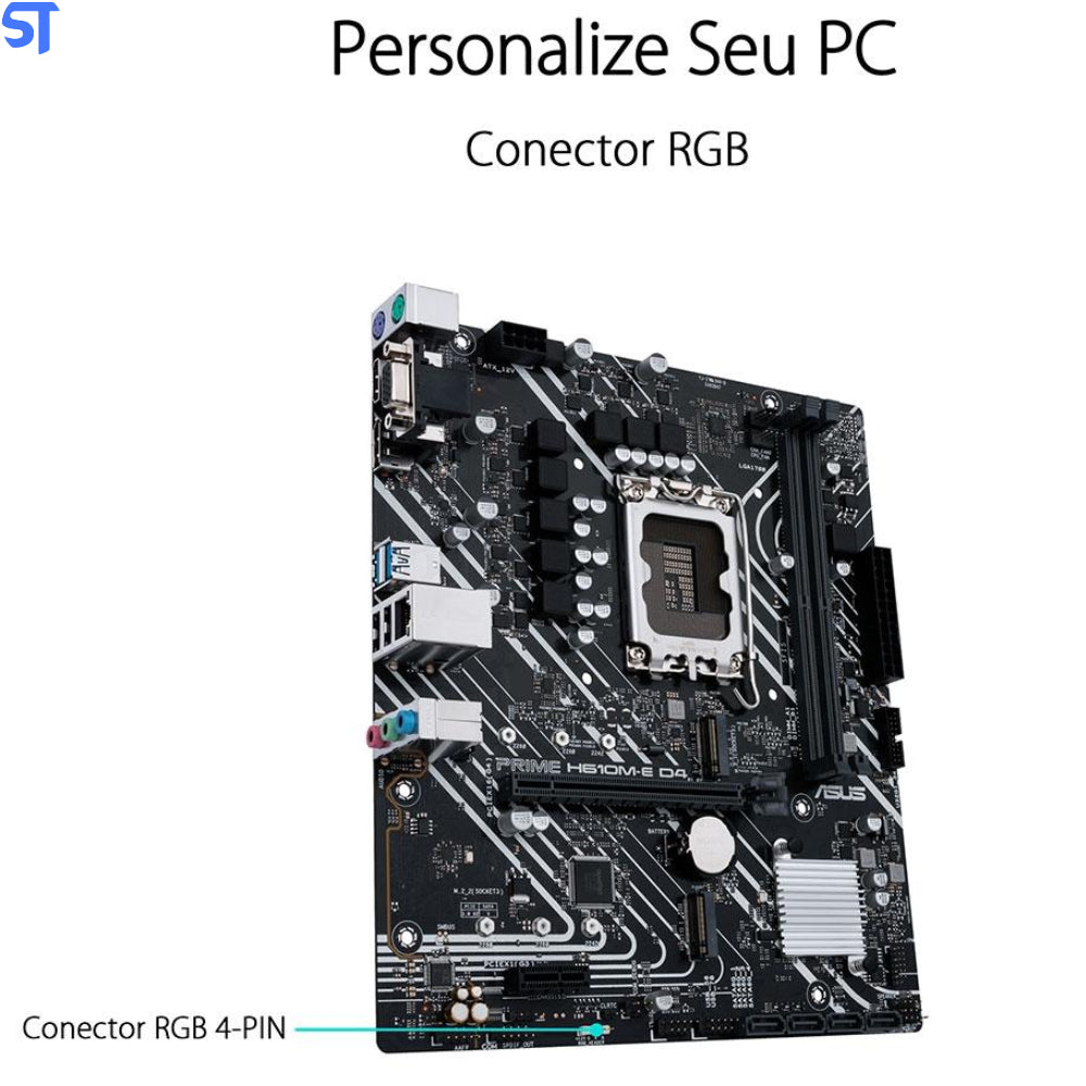Placa Mãe Asus Prime H610M-E D4, Intel LGA 1700, mATX, DDR4