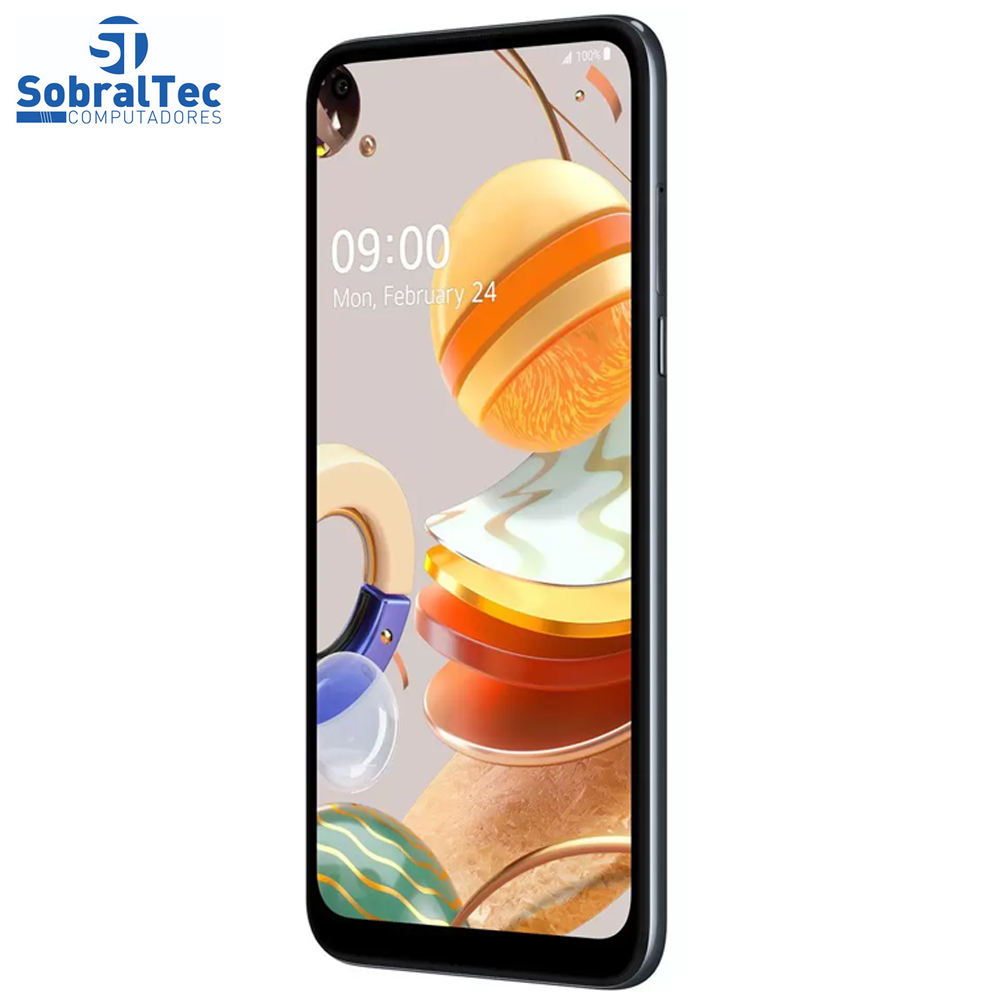 Smartphone LG K61 128GB Titânio 4G Octa-Core - 4GB RAM 6,53” Câm. Quádrupla + Selfie 16MP