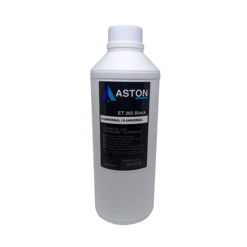 Tinta Corante Aston Et 365  Compatativel Epson/hp Preto 1 Litro