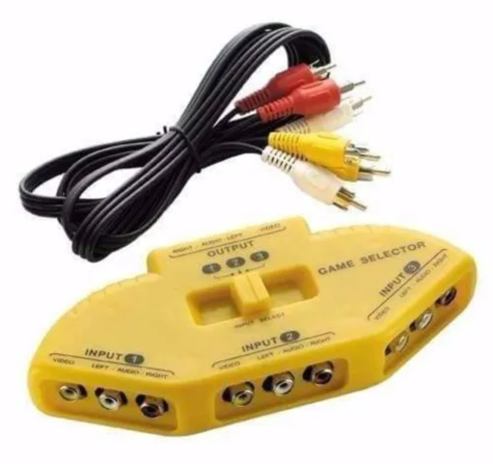 Chaveador Rca Av Áudio e Vídeo 3 Entrada 1 Saída Cabo Rca Xtrad Xd-5209 - Varias Cores