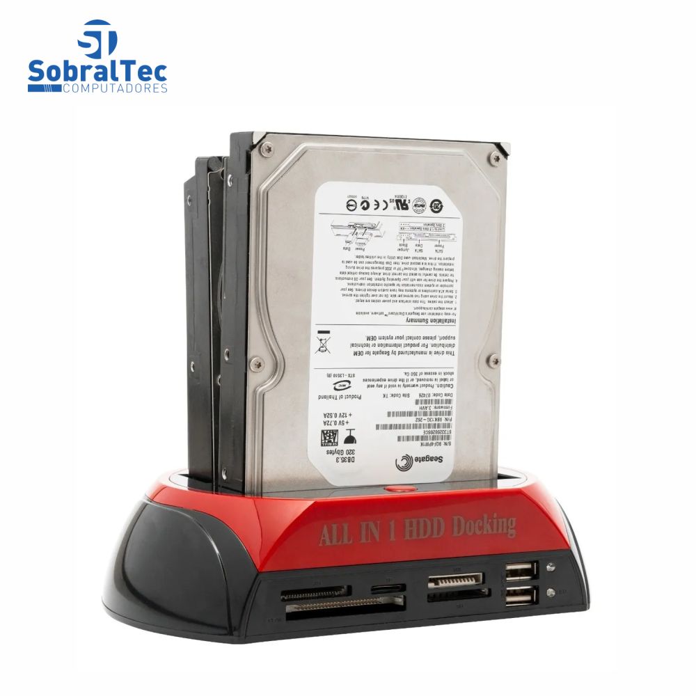Docking Station Unidade De Disco Rígido Interno Duplo Caso HDD Enclosure Sata Para 2,5 "3,5" SATA Para USB 2.0