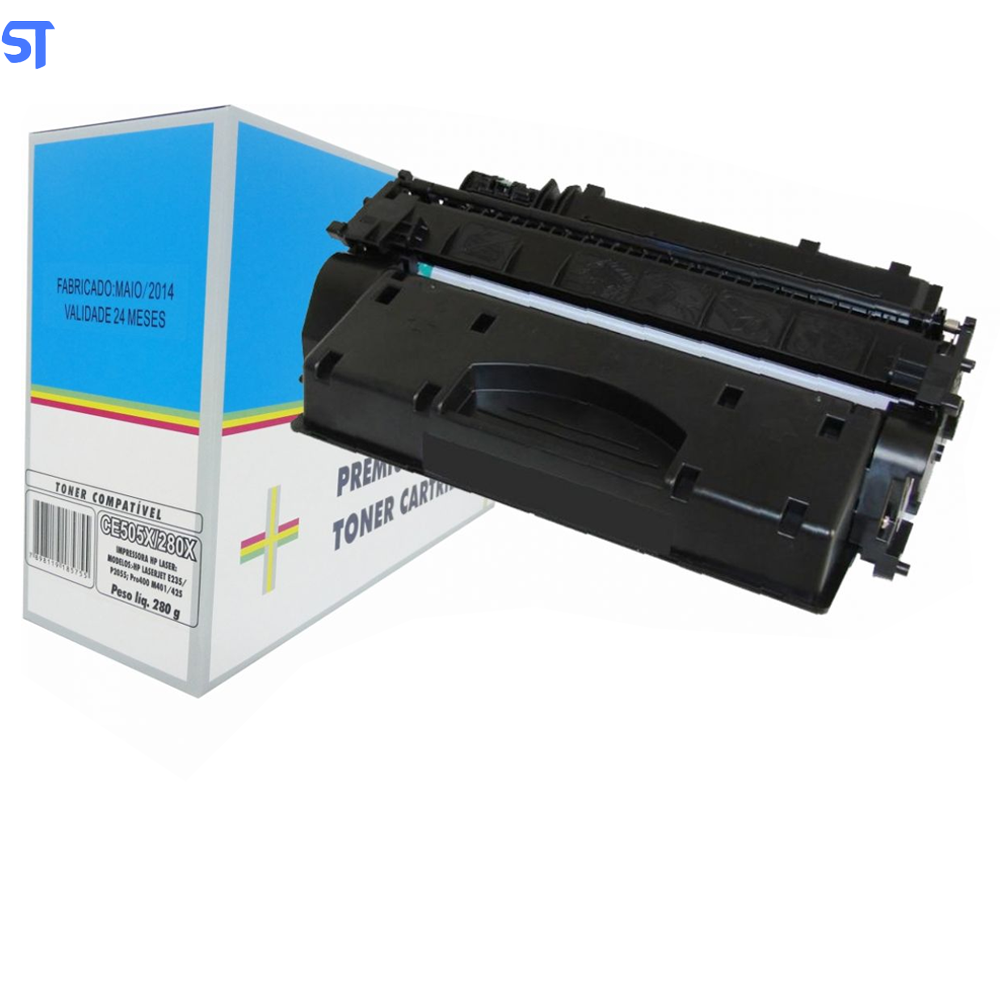 Toner Compatível HP CE505X-280X- Impressoras HP Laser E235 - P2055