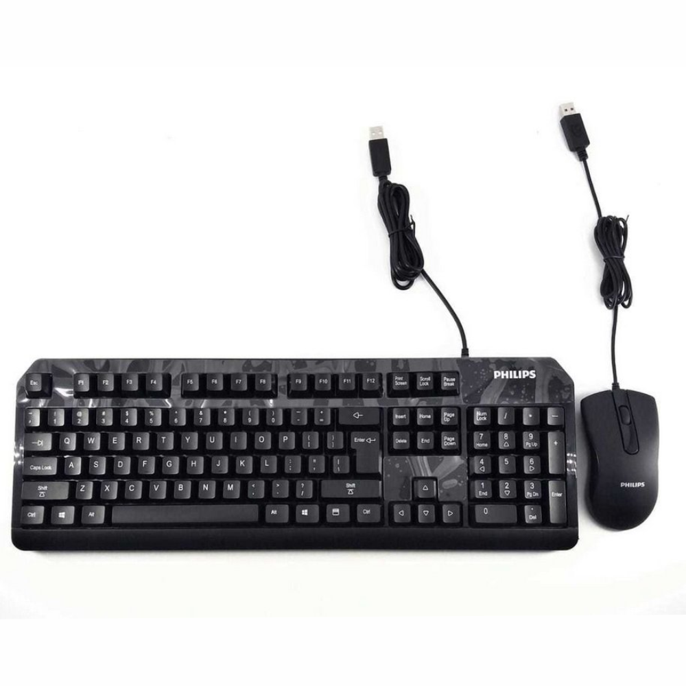 Kit Teclado e Mouse Wired Simplicity Compacto Designe Philips C212