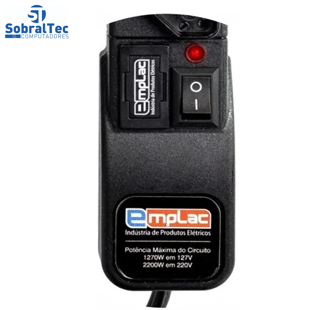 Protetor Eletrico Super Premium 5 Tomadas 5 Metros Emplac