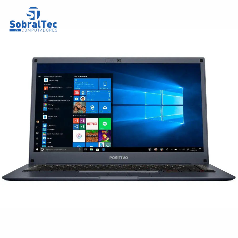 Notebook Positivo Motion Plus Q464B Intel - Quad Core 4GB eMMC 64GB + 64GB Nuvem 14- USADO