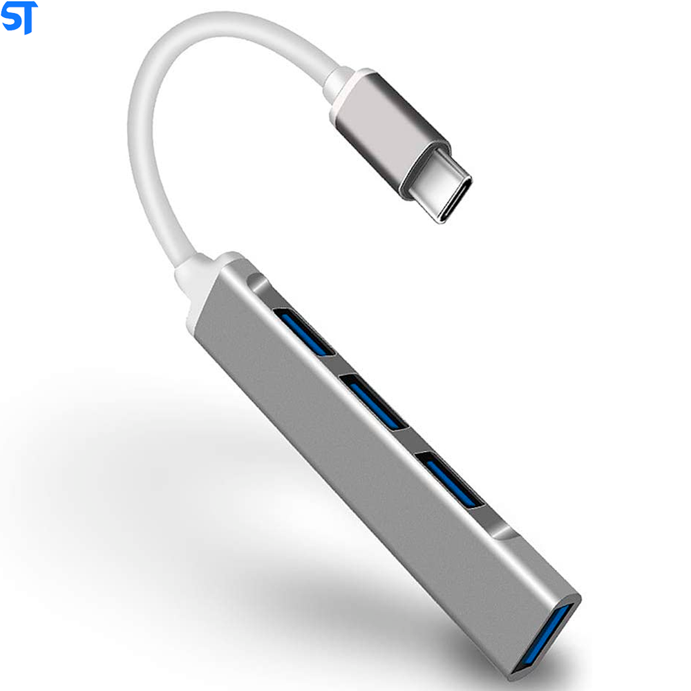 Hub De Alta Velocidade Tipo C 4 Portas 3 Usb 2.0 e 1 Usb 3.0- Congdi