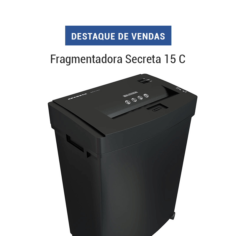 Fragmentadora Menno Secreta 15c 110v 15 Folhas Particulas 4x34mm Cesto 24l Nível 3