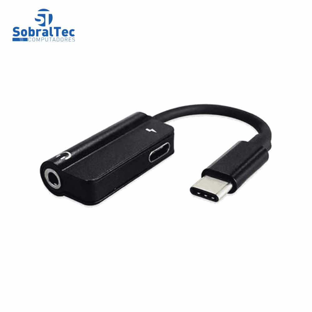 Cabo Adaptador Para Carga e Microfone Tipo C  Macho Para P2 e Tipo C Xtrad XT2147