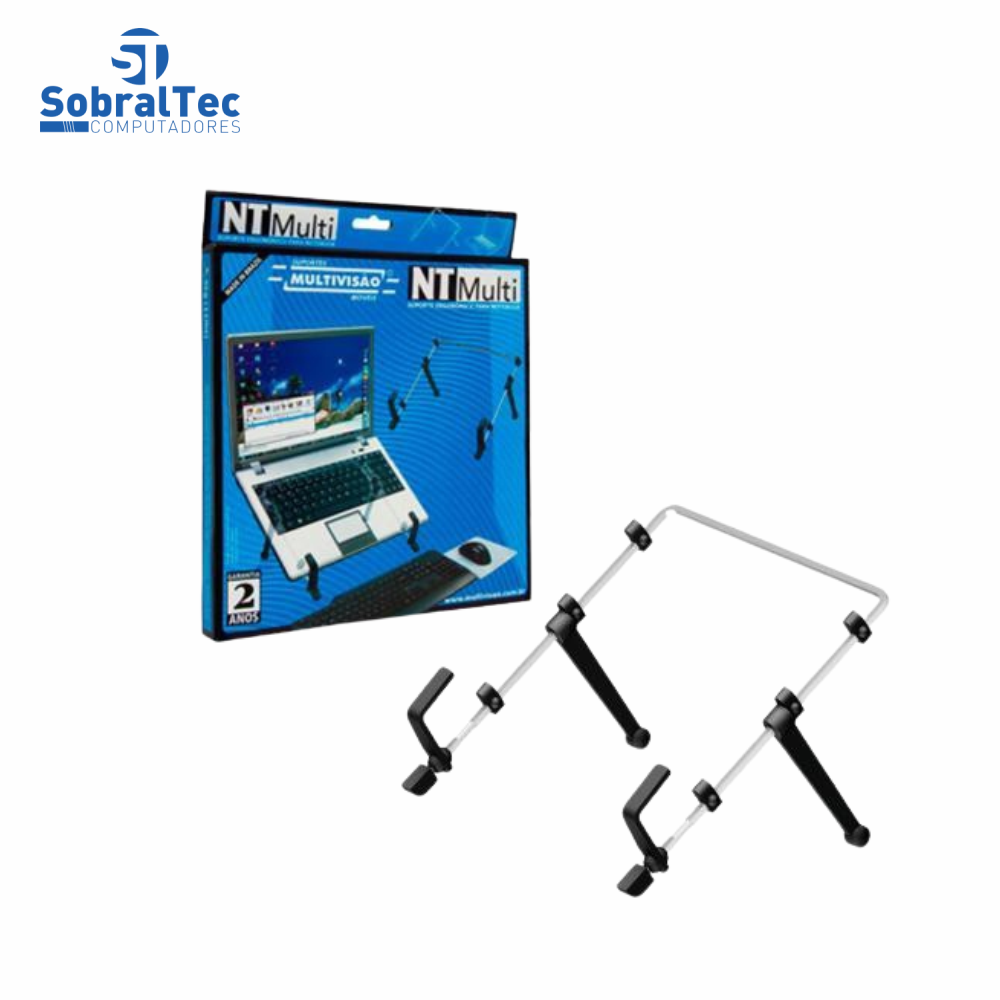 Suporte de Mesa Para Notebook Nt Multi Preto Multivisao