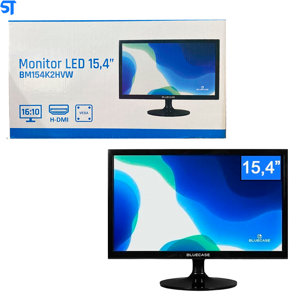 Monitor LED 15,4" Polegadas Bm154k2hvw Bluecase - Hdmi / Vga