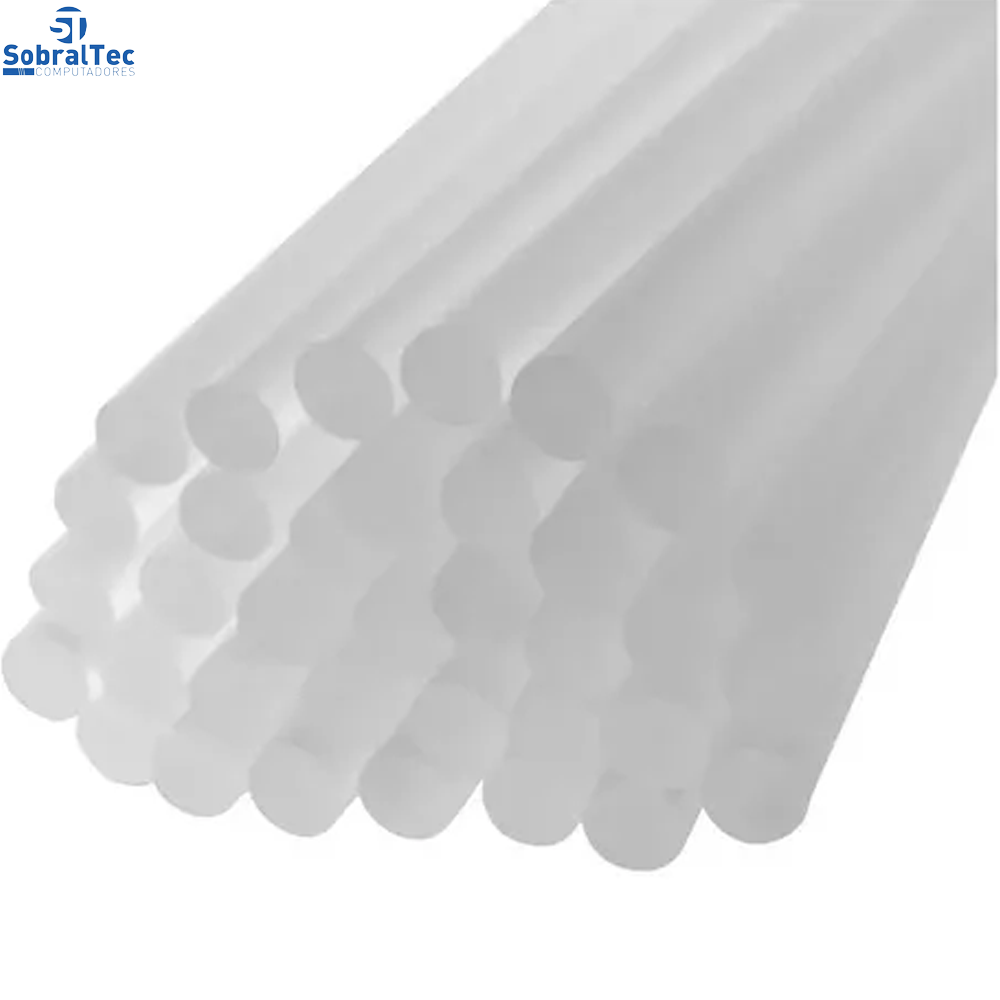 Bastão Cola Quente Grosso 11mm Transparente Pacote Com 10 peças