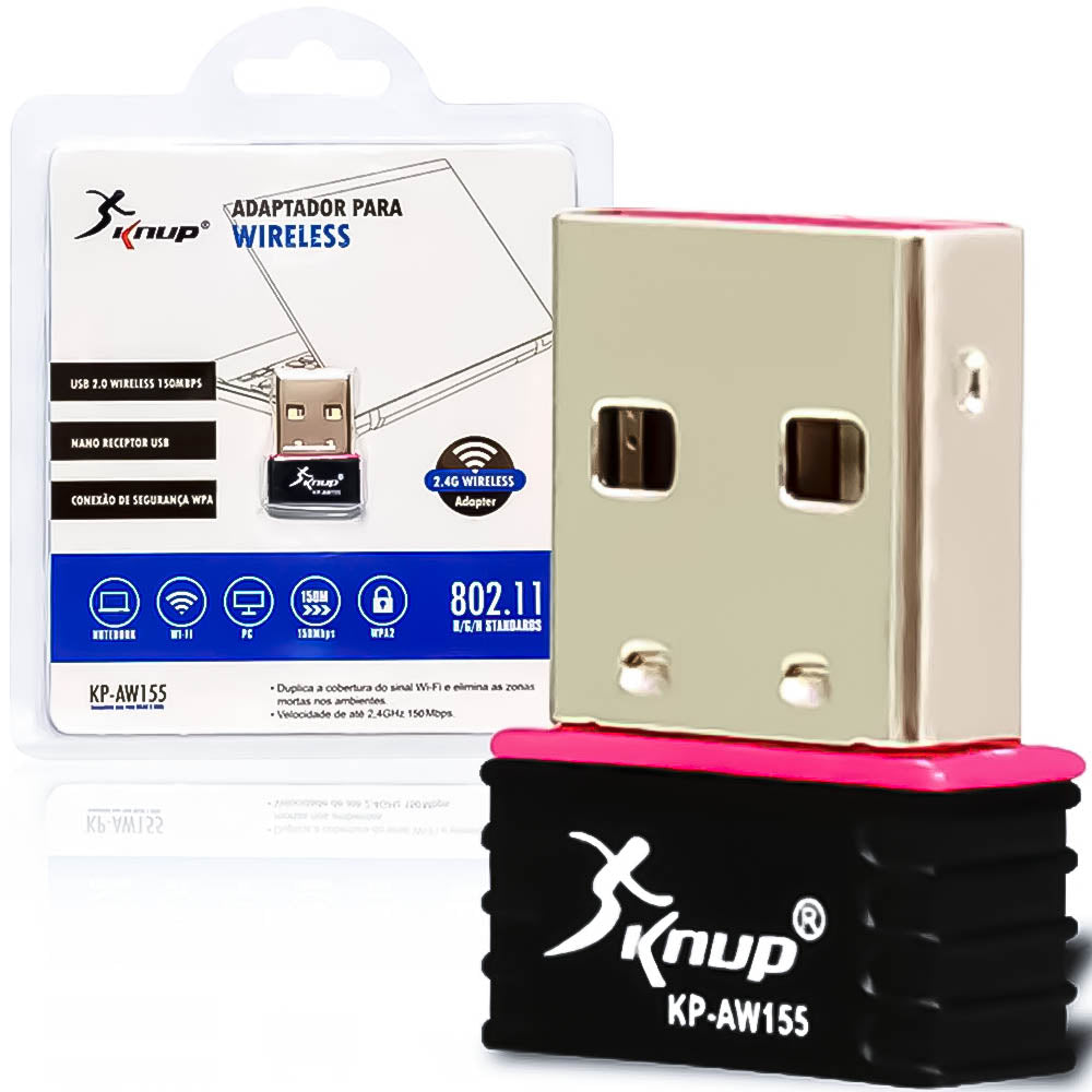Adaptador Wi-Fi Wireless 150mb/s Usb 2.0 KNUP - KP-AW155