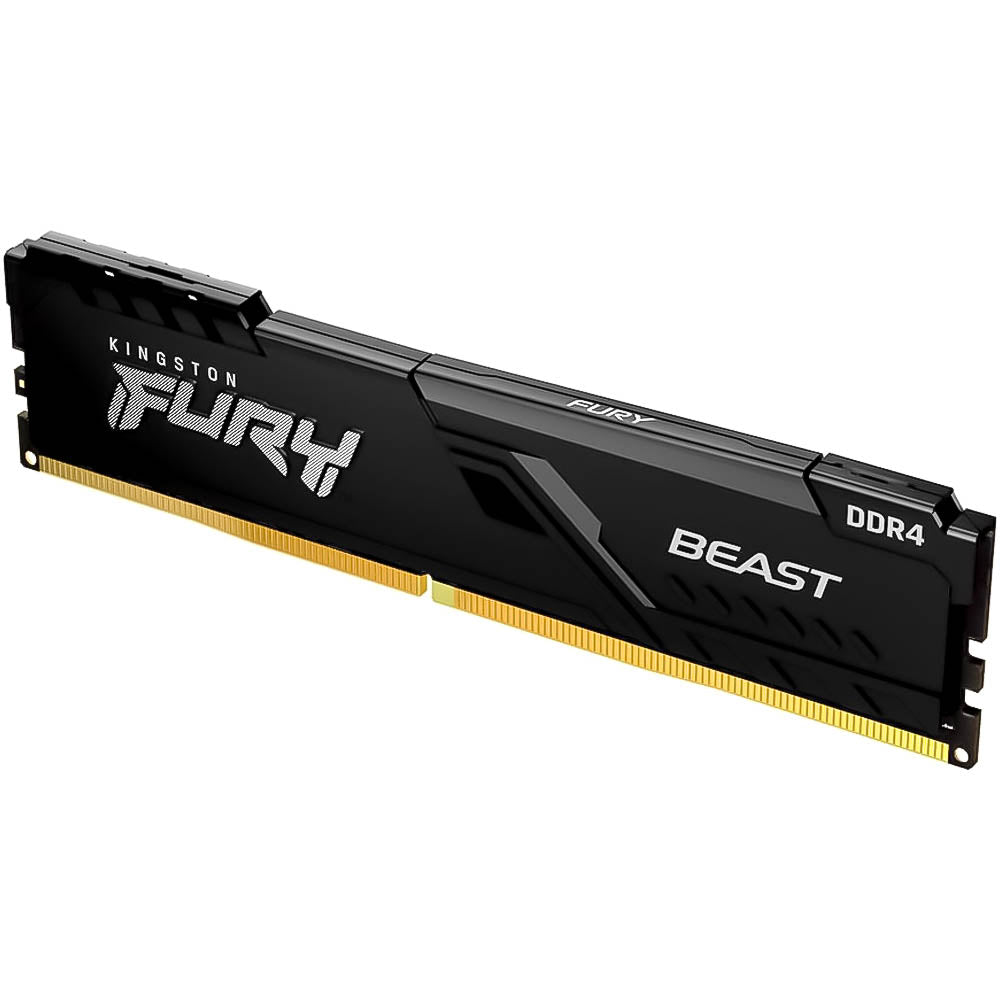 Memória Ram Desktop Kingston Fury Beast 8gb 3200mhz DDR4 1.35v Black - KF32C16BB/8