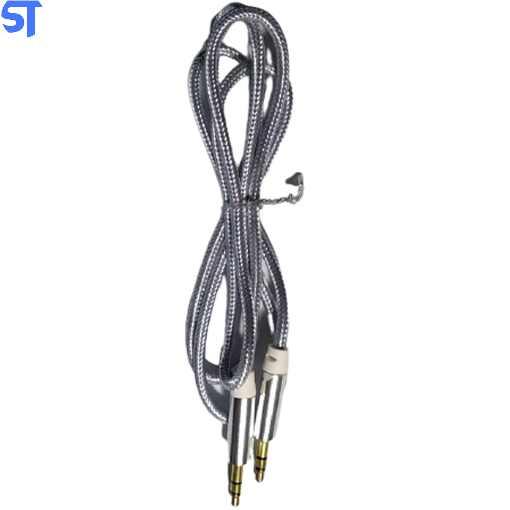 Cabo P2 x P2 Trançado Inova CBO-7411 1M Cinza