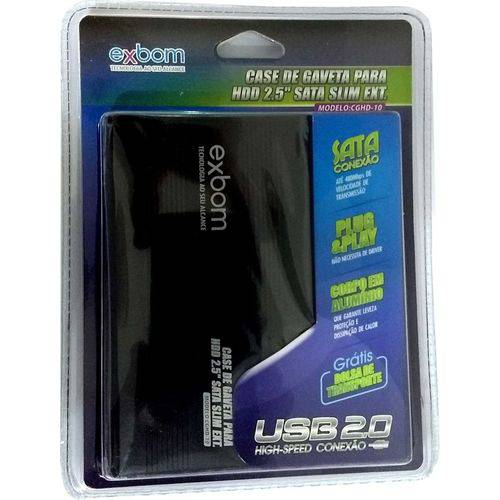 Case Para HD de Notebook Usb 3.0 Sata 2.5 Cghd30 Exbom