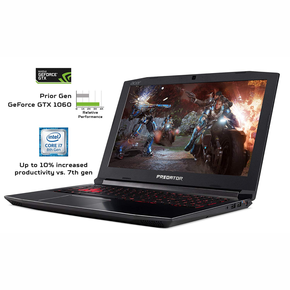 Notebook Gamer Acer®, Intel® Core™ i7 9750H, 16GB, 1TB HD + SSD 128 GB, Tela de 15,6