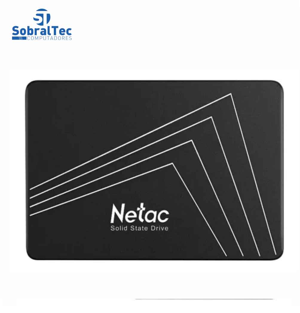 HD SSD 250GB Netac Sata 3 560mb/s para Leitura e 510mb/s para Gravação Black