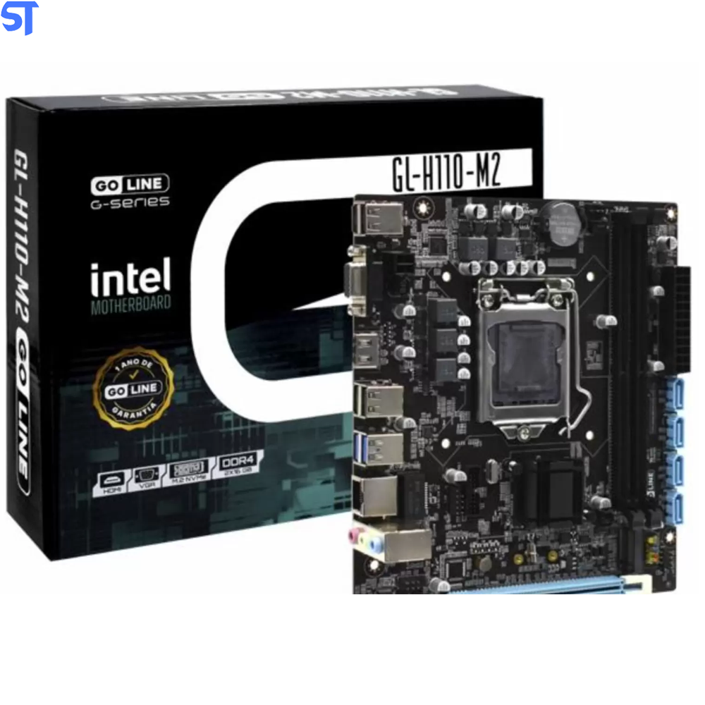 Placa Mãe GoLine GL-H110-M2 Socket LGA 1151 / VGA / DDR4- 6ª Geração e 7ª Geração