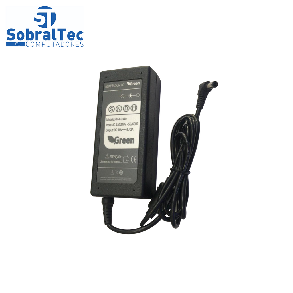 Fonte Notebook Compatível Com 19V 3.42A Pino 5.5MX2.5M
