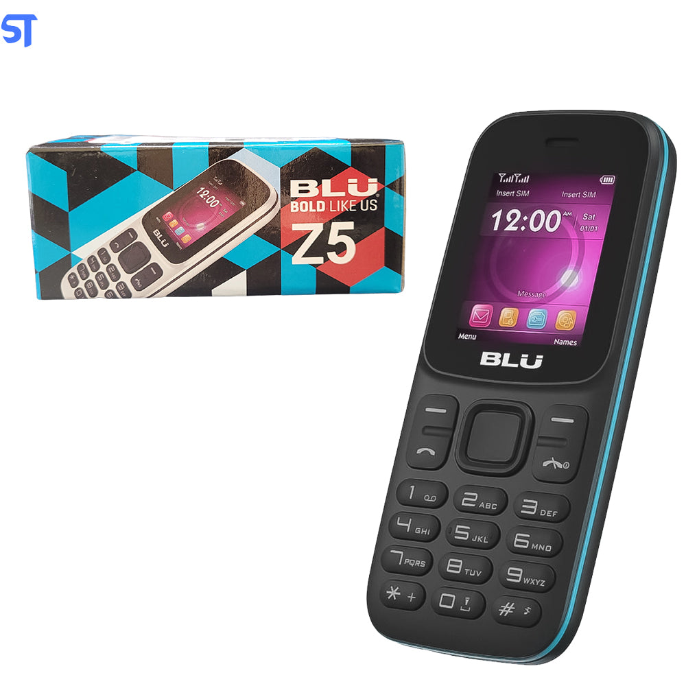 Celular Blu Z5 Dual Sim 32MB Tela De 1.8 Câmera Vga E Rádio Fm - Preto/Azul
