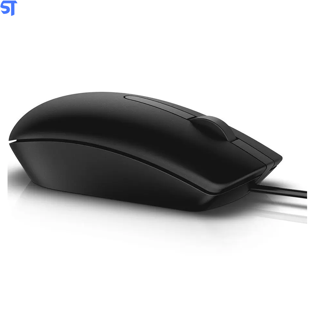 Mouse USB Optico Dell MS116, Conexão USB, Preto