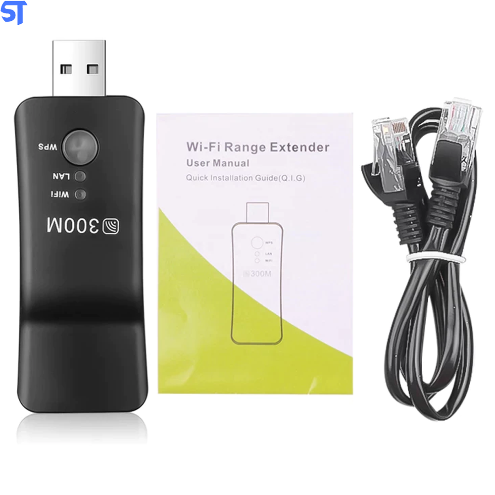 Adaptador Usb Wireless TV Wi-Fi Ranger Extender WPS 300 Mbps