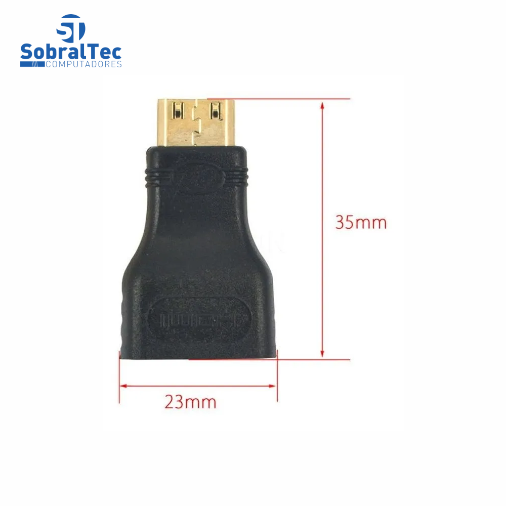 Adaptador HDMI Femea Para Mini HDMI Macho - Exbom