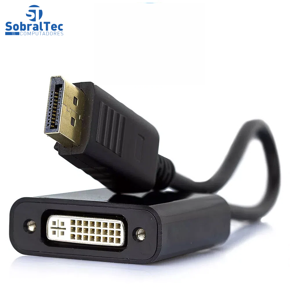 Conversor Displayport  Para Dvi Com Cabo 25Cm