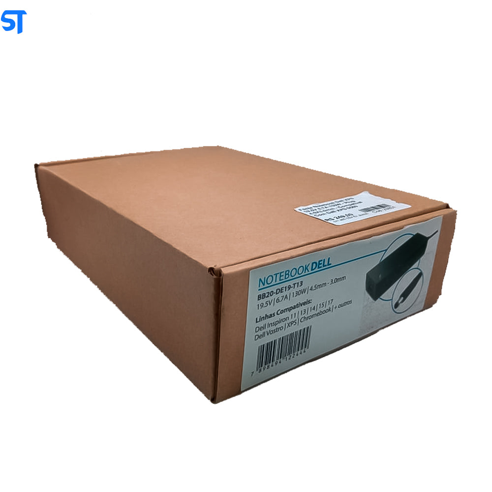 Fonte Notebook Dell XPS 19.5V 6.7A 130W - Plug 4.5X3.0mm - Compatível Com Dell XPS 9560