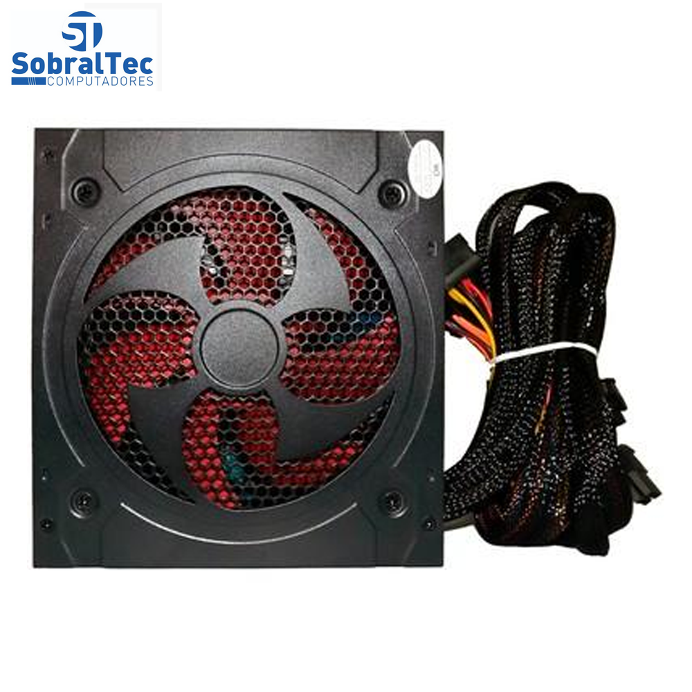 Fonte de Alimentação 500w PFC Ativo Com Cabo Com Caixa (blu500pfc) - Bluecase