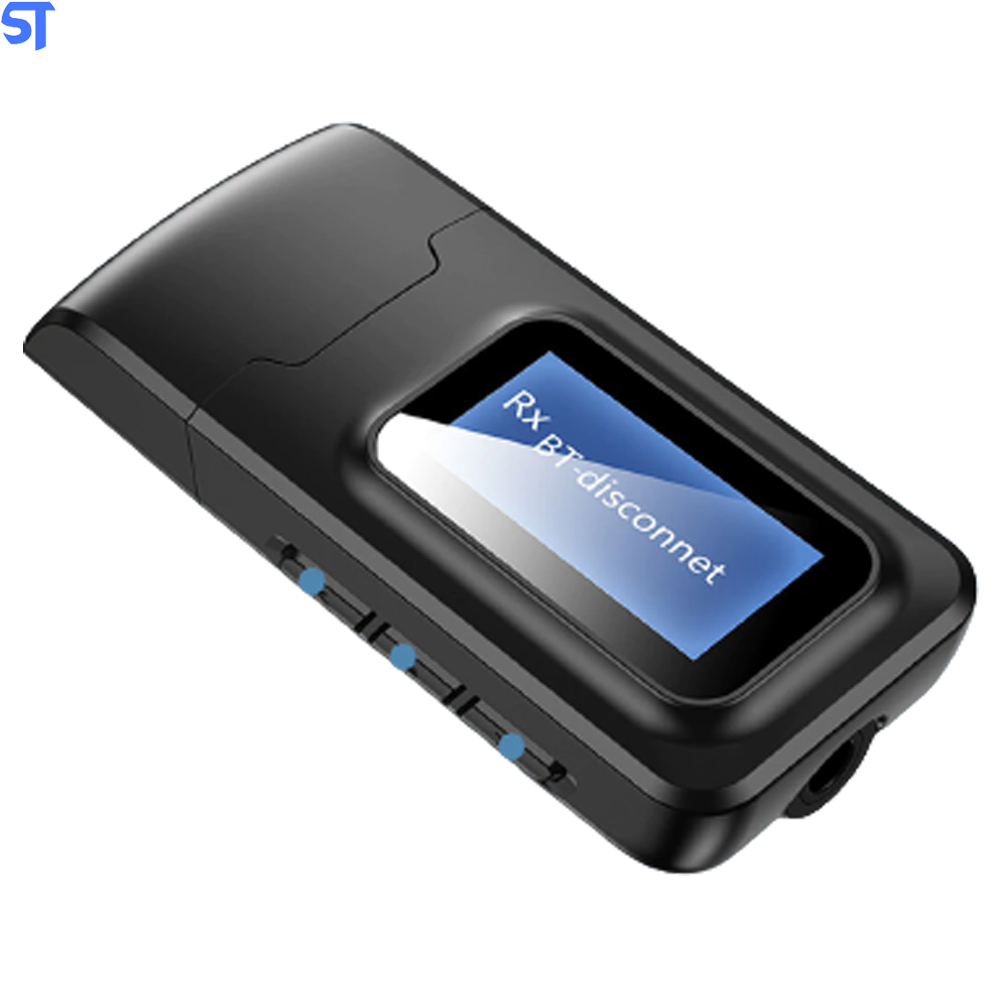 Adaptador Áudio Receptor Música Bluetooth 5.0 Usb Veicular E Som Com Cabo P2xP2