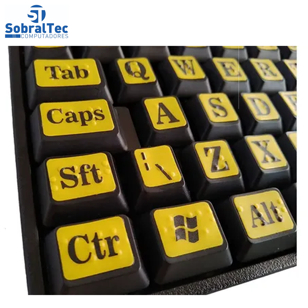 Teclado Adaptado Para Braille Usb Abnt2