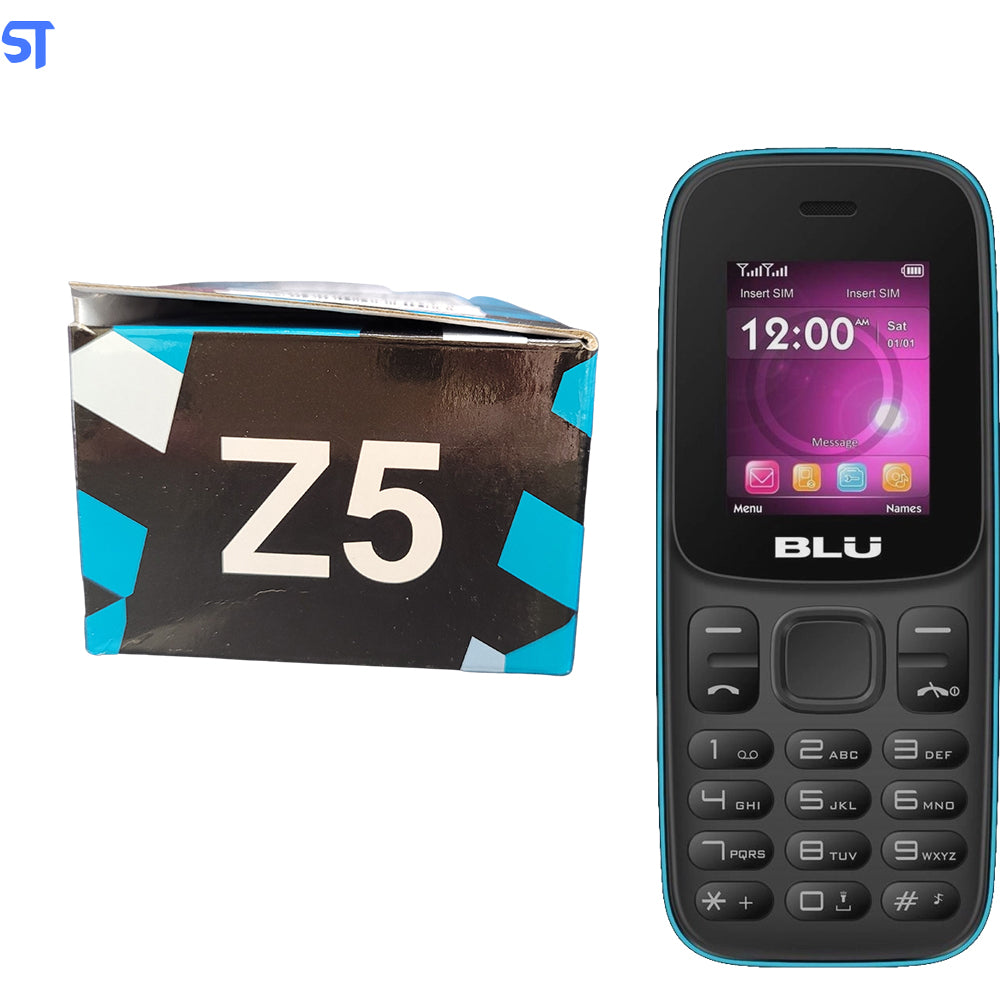 Celular Blu Z5 Dual Sim 32MB Tela De 1.8 Câmera Vga E Rádio Fm - Preto/Azul
