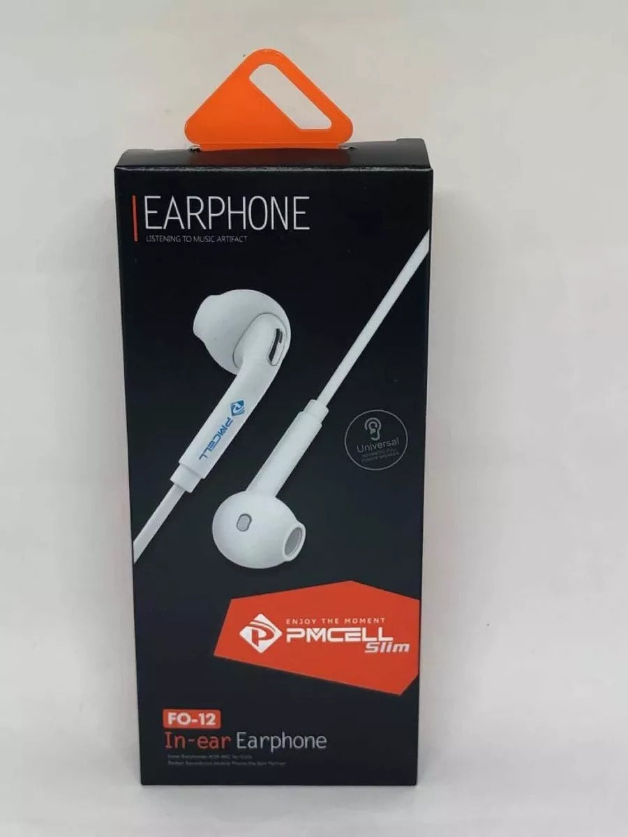 Fone De Ouvido PMCell Slim Fo-12 In-Ear Branco