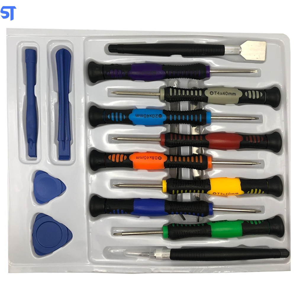 Kit de Chaves Versátil Com Chaves, Palheta, Mini Espatula, Mini Gilete Colorido - 2811