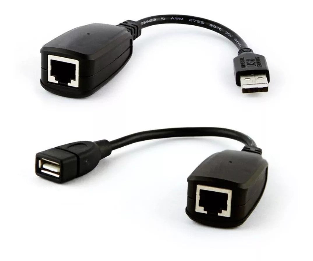 Adaptador Extensor Usb Via Rj45 Cabo De Rede Cabo Extensor Xtrad- Xt2025