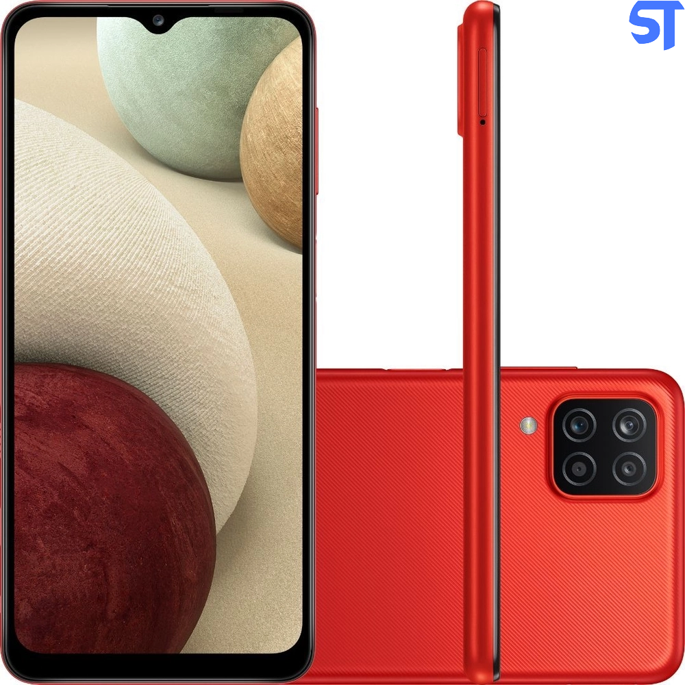 Smartphone Samsung Galaxy A12 64GB 4G - Octa-Core 4GB RAM 6,5” Câm. Quádrupla + Selfie 8MP- Vermelho