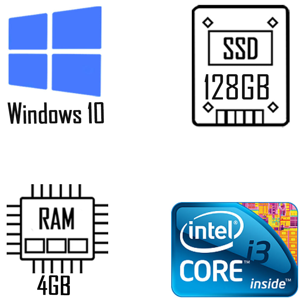 Computador Core i3- HD SSD 128GB ST- Memória 4GB - Gab 25V2BK - Windows 10