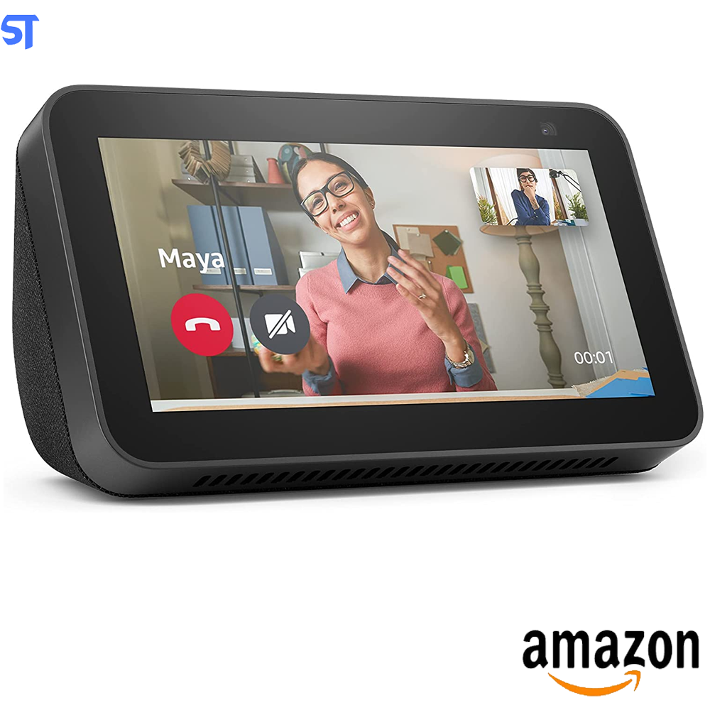 Novo Echo Show 5 (2ª Geração, versão 2021): Smart Display de 5" Com Alexa e Câmera de 2 MP - Cor Preta