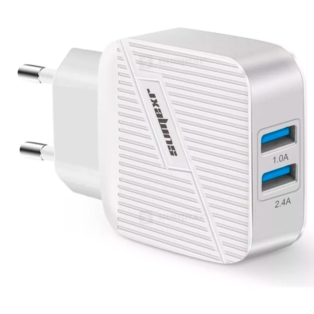 Carregador Celular  iPhone iPad 2 Saidas Usb + Cabo 3.1A Sumexr Sx-F7-i6