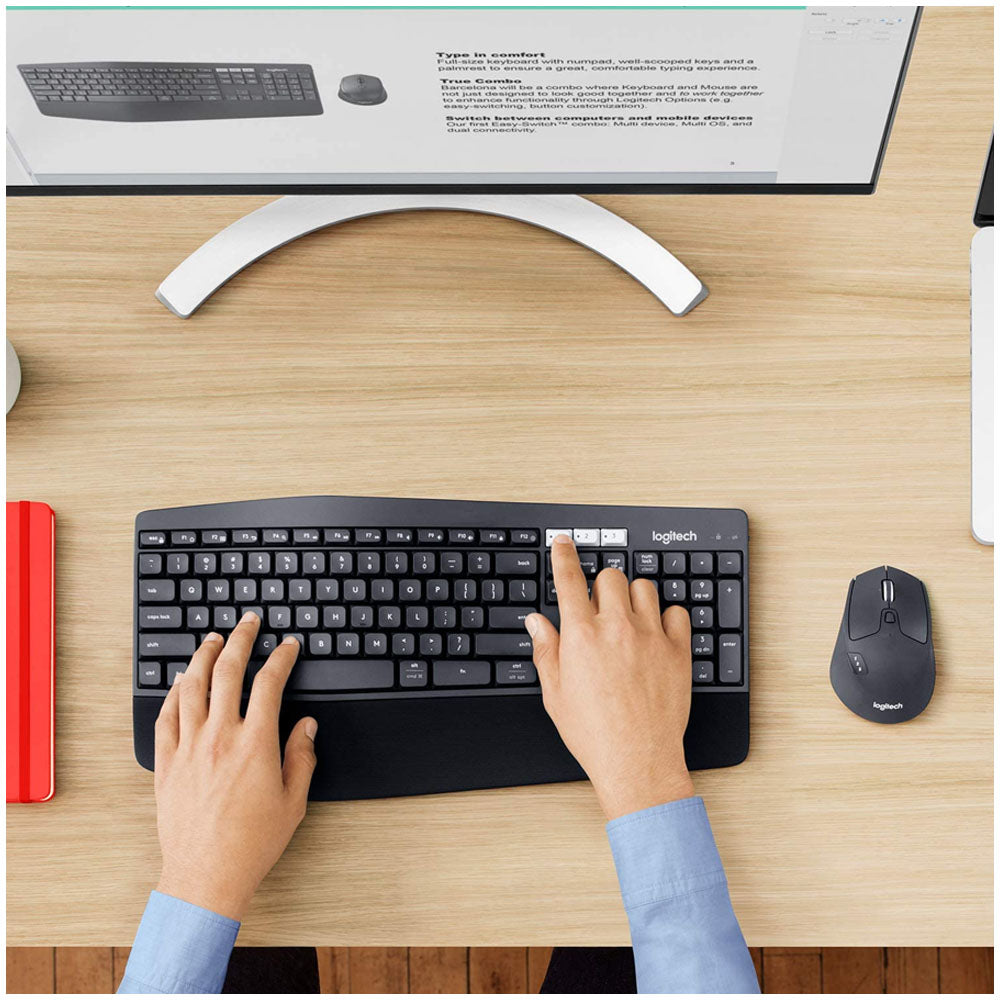 Kit Combo Teclado e Mouse Sem Fio Logitech MK850