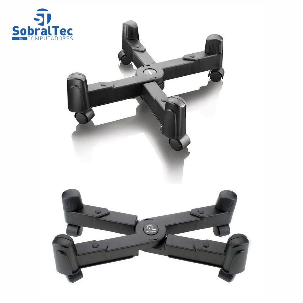 Suporte Para Gabinete Desktop Ajustável Com Rodizio Multilaser AC019