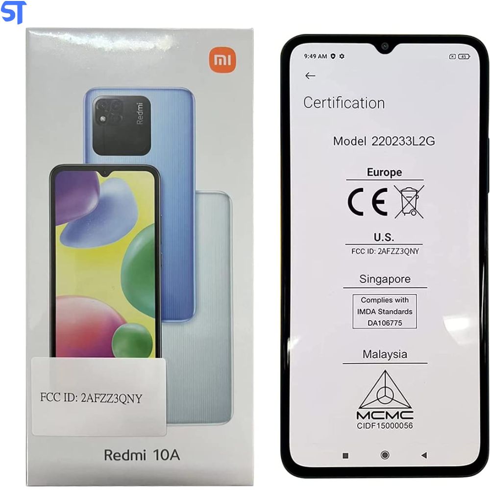 Smartphone Xiaomi Redmi 10A 128GB 4GB RAM Tela 6.53" Câmera Traseira 13MP - Azul Celeste