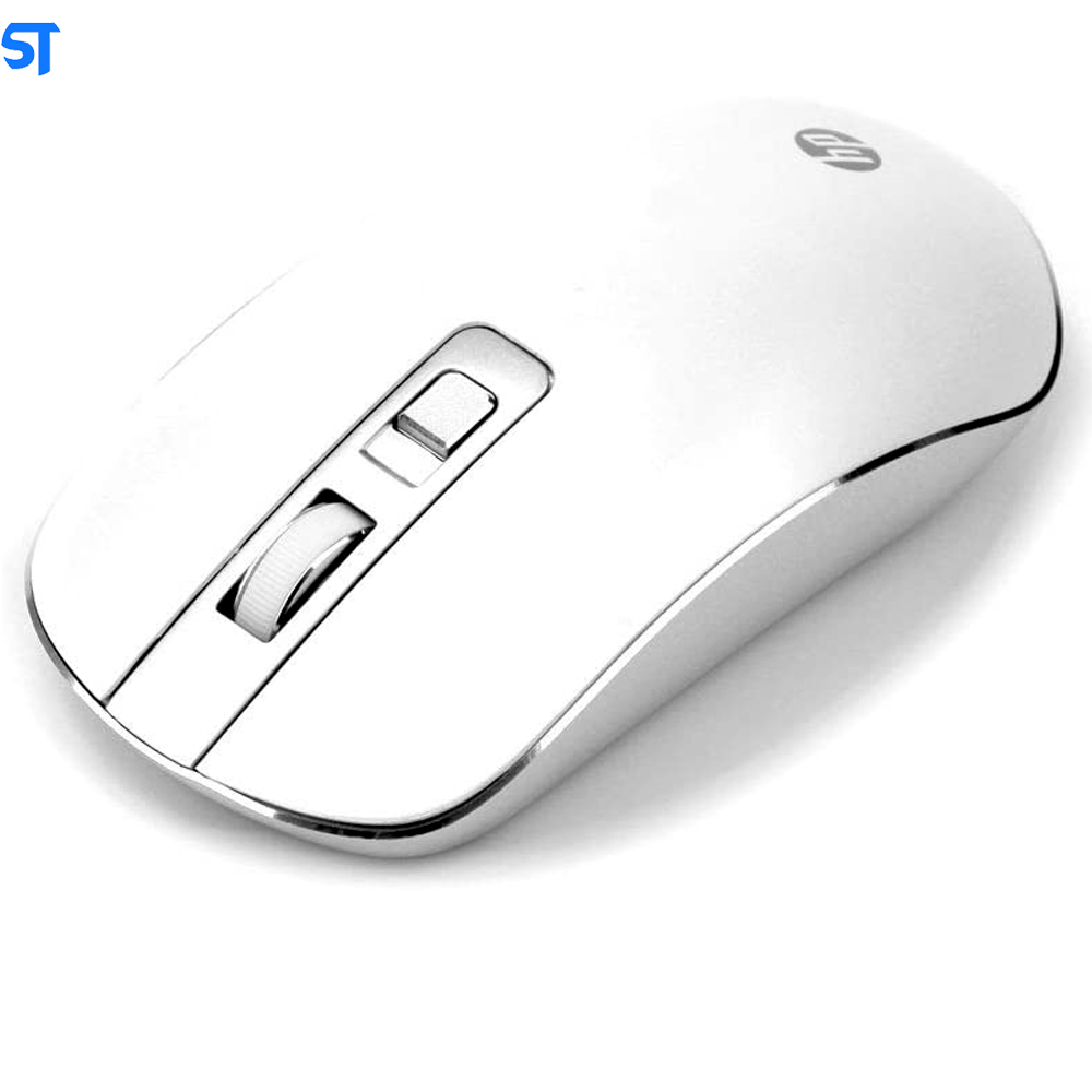 Mouse Sem Fio HP S4000 Branco - Sensor Óptico Silencioso Ambidestro Resoluções até 1600 DPI - 4NE23PA