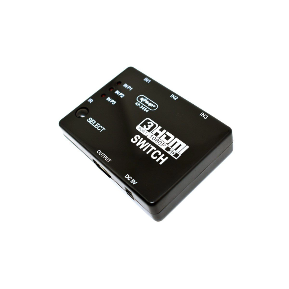 Switch HDMI 3X1 Com Controle Remoto 3 entradas e 1 saída Knup KP-3464