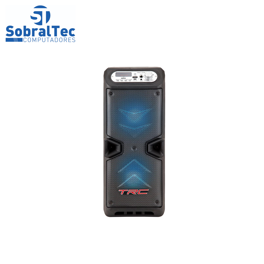 Caixa de Som Amplificada TRC 219 com Bluetooth, Rádio FM, Entrada USB e Controle Remoto – 35W