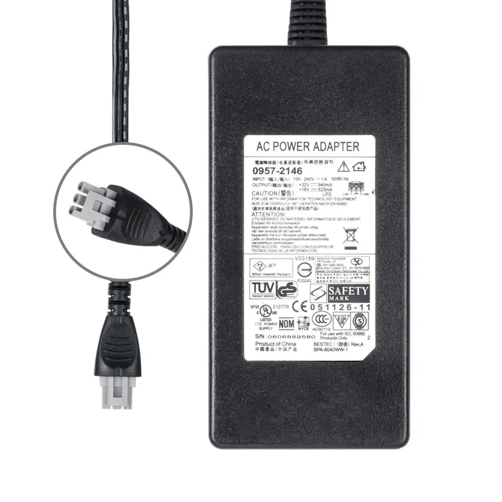 Fonte Para Impressora Hp 32V 625mA 0957-2153- Plug Cinza