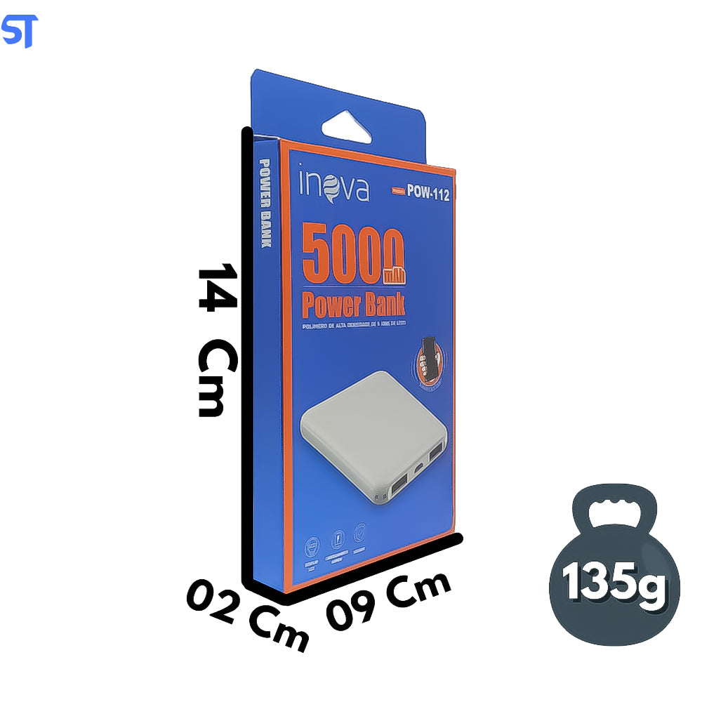 Carregador Portátil Power Bank Inova 5000mAh POW-112